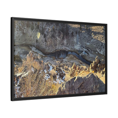 Fractured Landscape at Dawn - Unique Stretched Canvas Wall Art