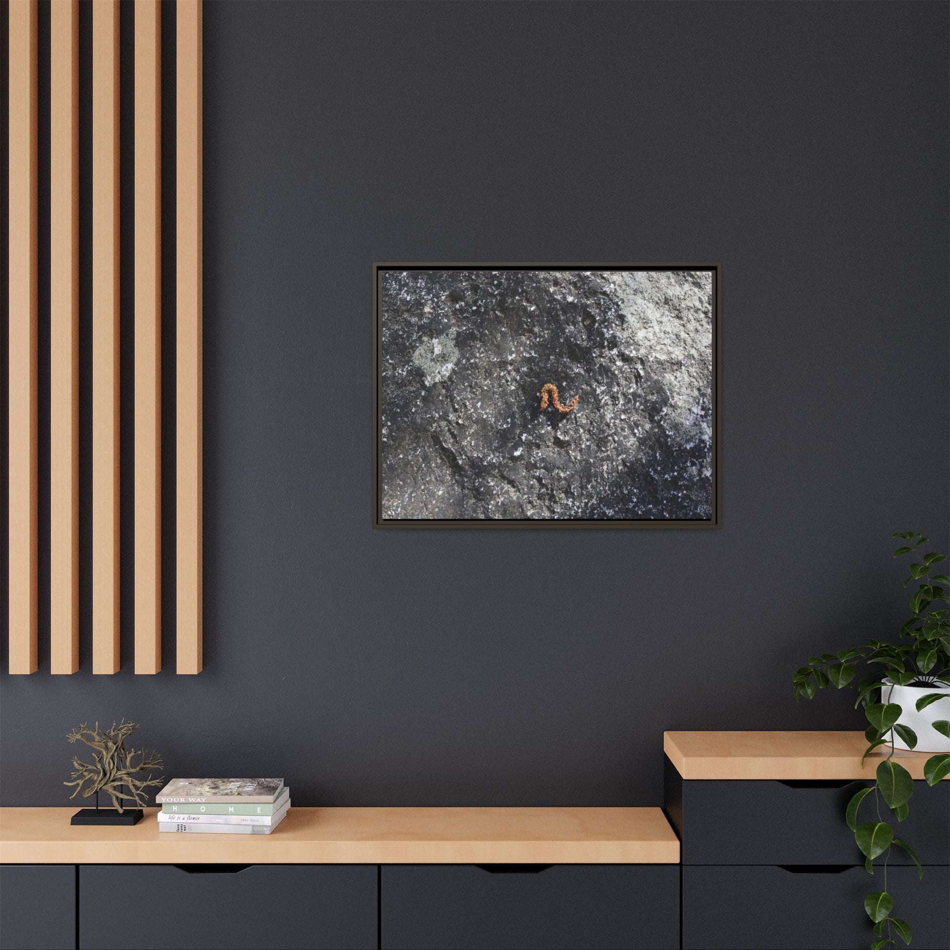 Volcanic Ash and Copper - Unique Stretched Canvas Wall Art - Art By Earth