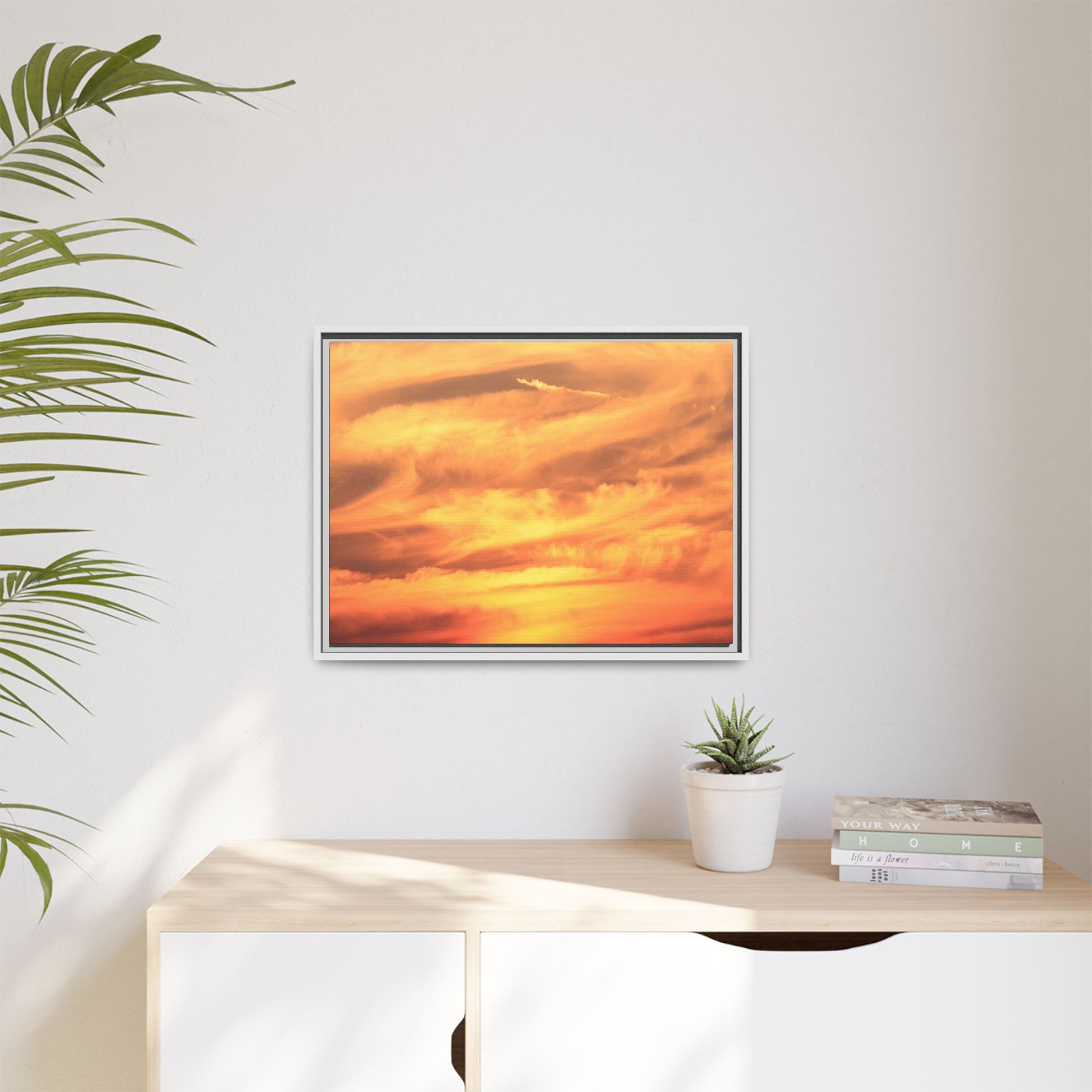 Burning Skies - Unique Stretched Canvas Wall Art - Art By Earth