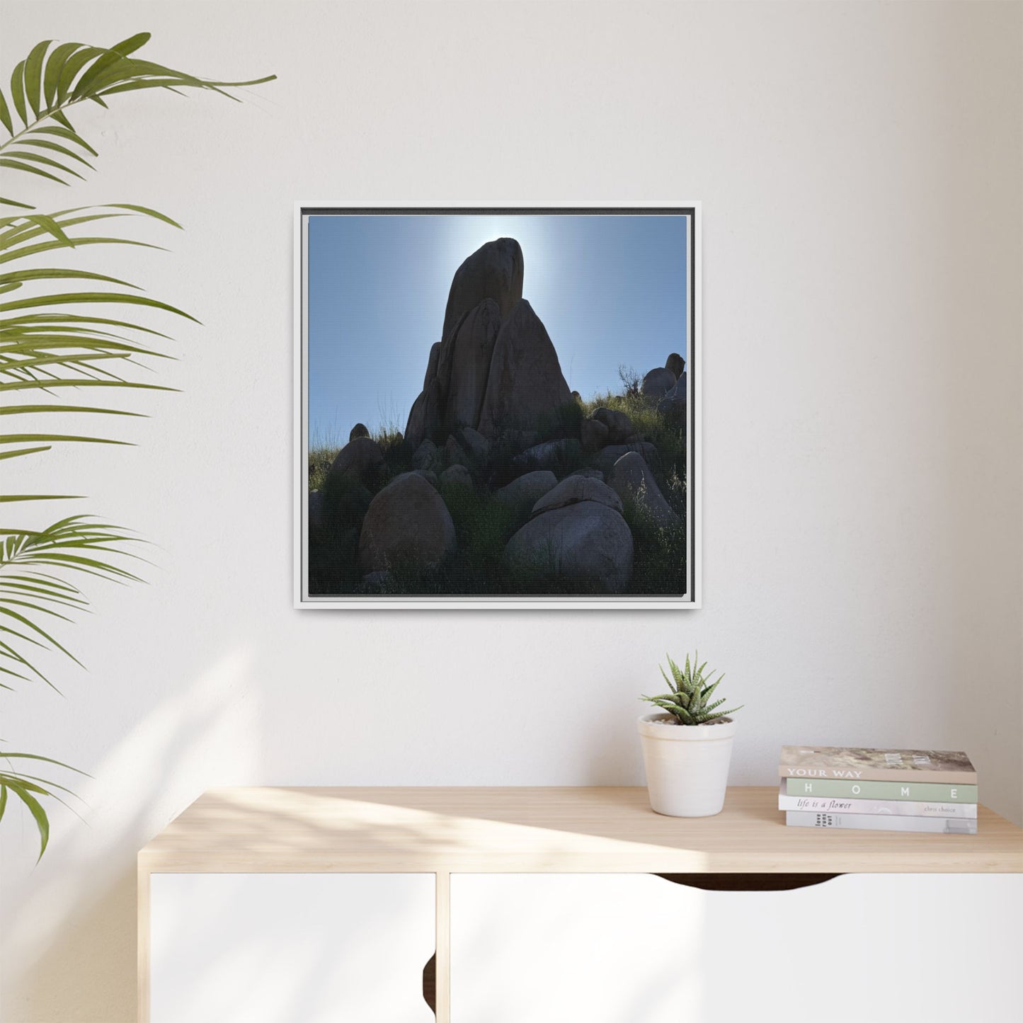Boulder Silhouette - Unique Stretched Canvas Wall Art - Art By Earth