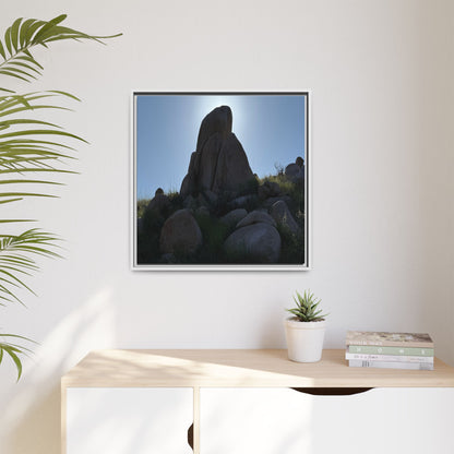 Boulder Silhouette - Unique Stretched Canvas Wall Art - Art By Earth