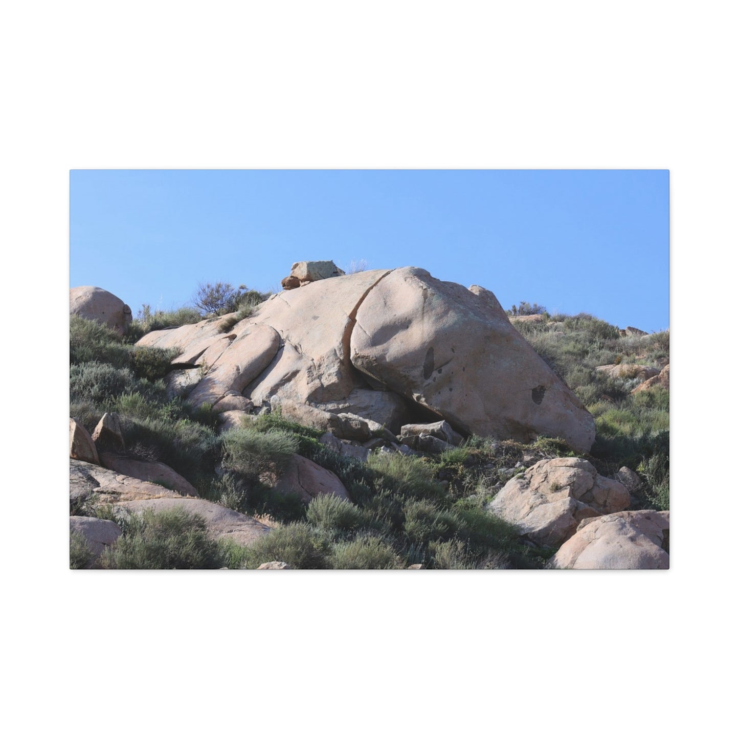 Ancient Rocks in Desert Landscape - Unique Frameless Canvas Wall Art - Art By Earth