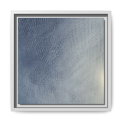 Undulating Whispers of Cerulean Stillness - Unique Stretched Canvas Wall Art - Art By Earth