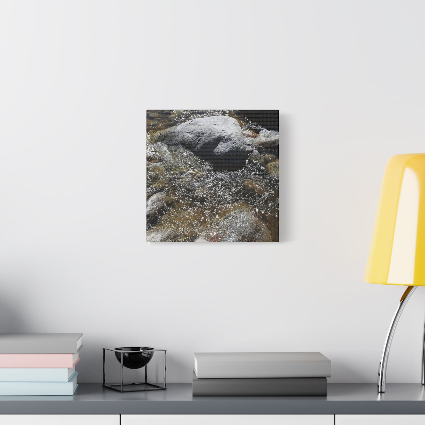 Rocky Stream - Unique Frameless Canvas Wall Art - Art By Earth