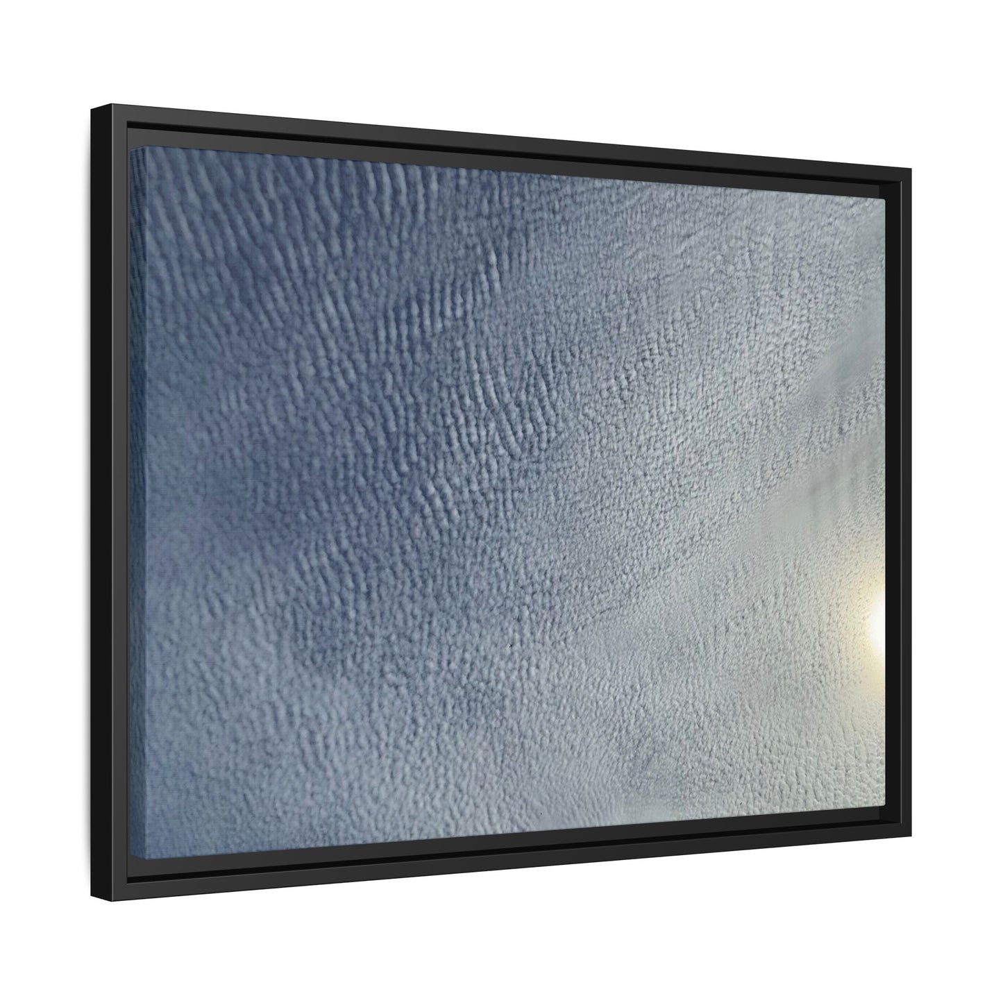 Undulating Whispers of Cerulean Stillness - Unique Stretched Canvas Wall Art - Art By Earth