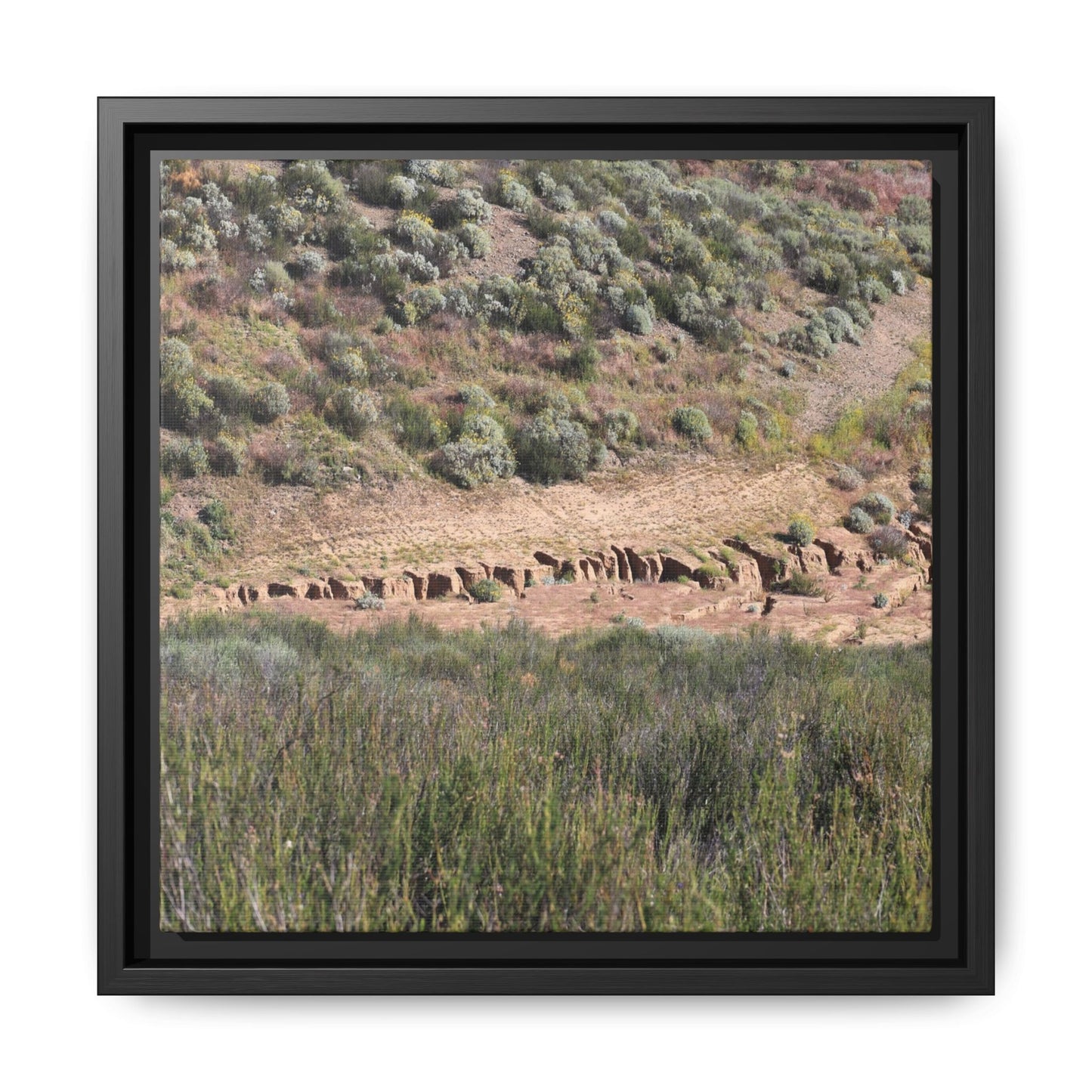 Ancient Dwellings in the Valley - Unique Stretched Canvas Wall Art - Art By Earth