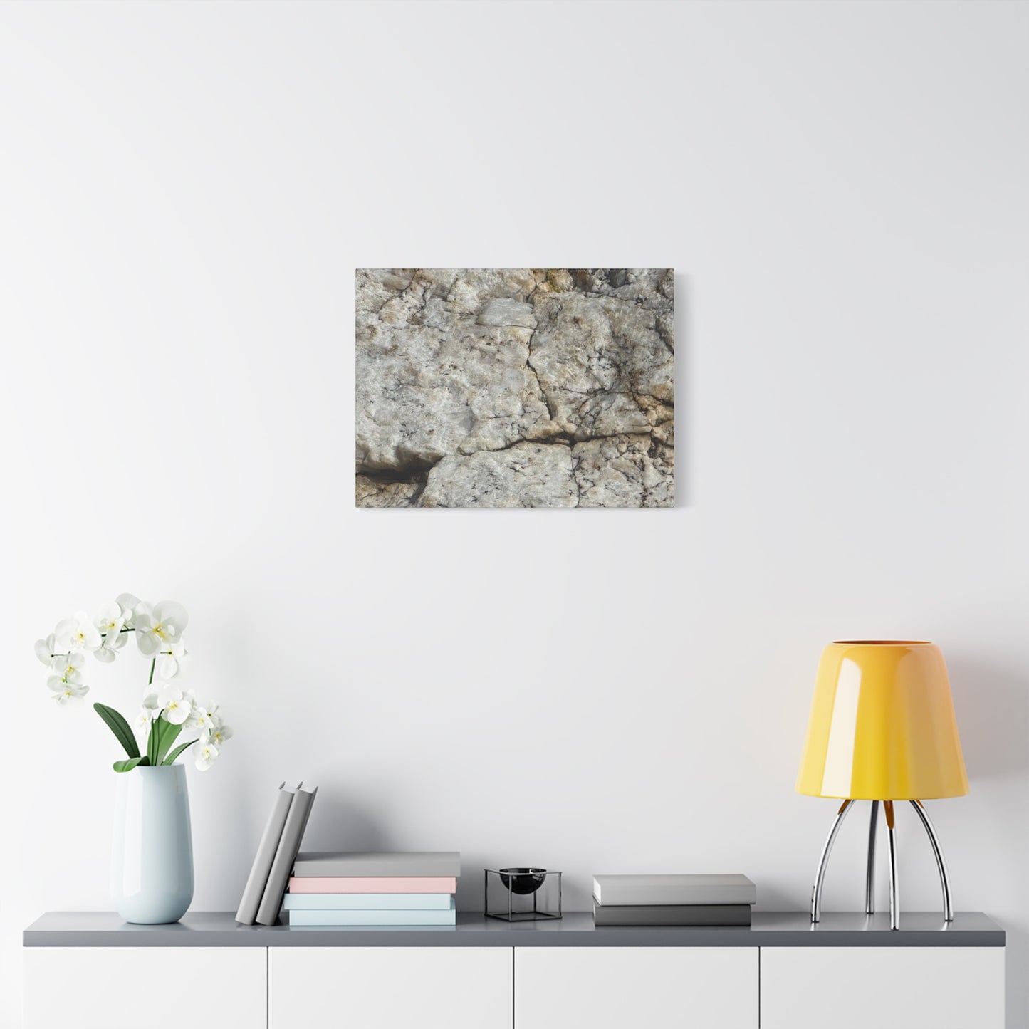Ancient Rock Face - Unique Frameless Canvas Wall Art - Art By Earth