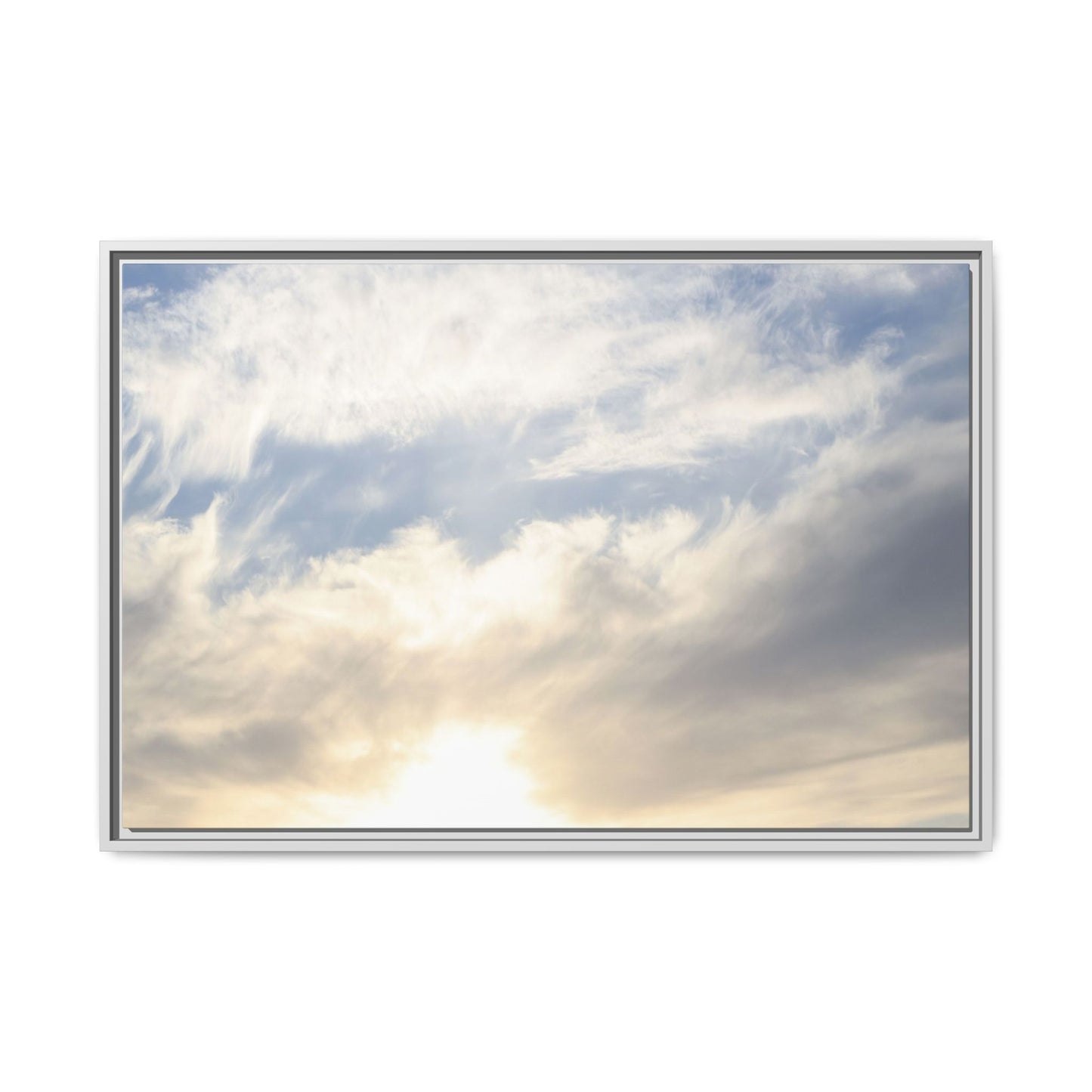 Sky's Ethereal Whisper - Unique Stretched Canvas Wall Art - Art By Earth