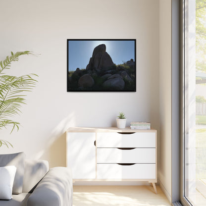 Boulder Silhouette - Unique Stretched Canvas Wall Art - Art By Earth