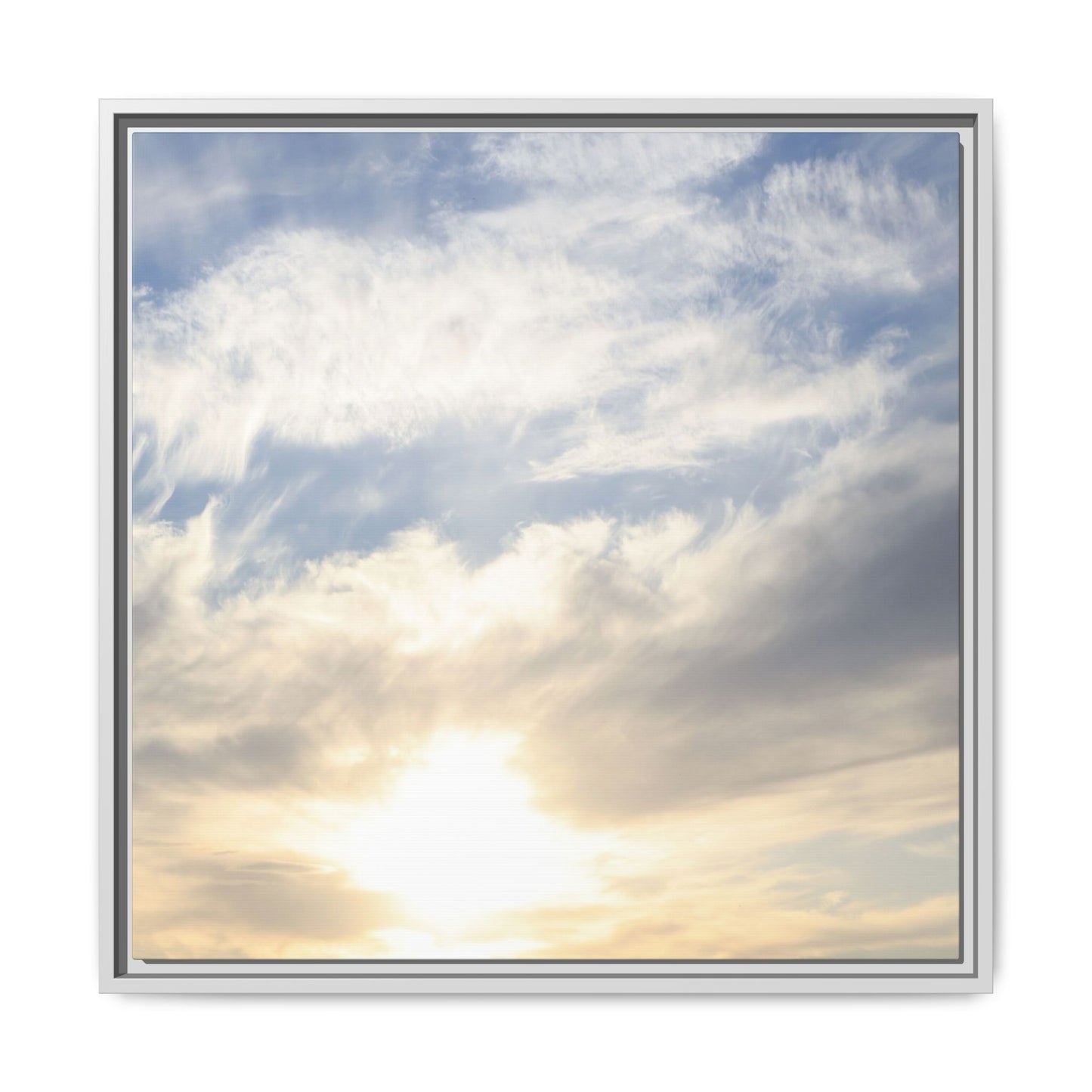 Sky's Ethereal Whisper - Unique Stretched Canvas Wall Art - Art By Earth