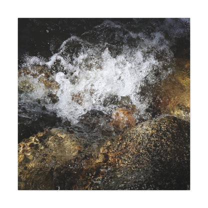 Stone and Surge - Unique Frameless Canvas Wall Art - Art By Earth