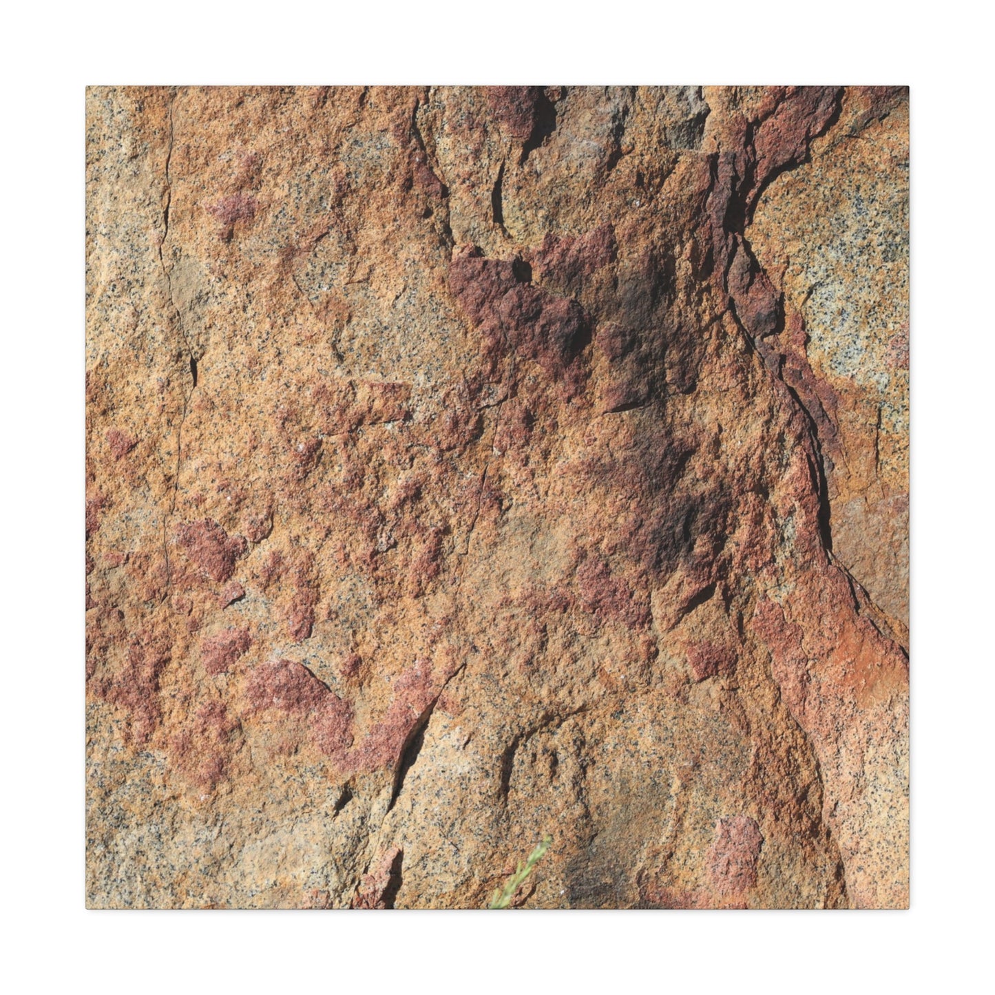 Lithic Veins of Ember - Unique Frameless Canvas Wall Art - Art By Earth