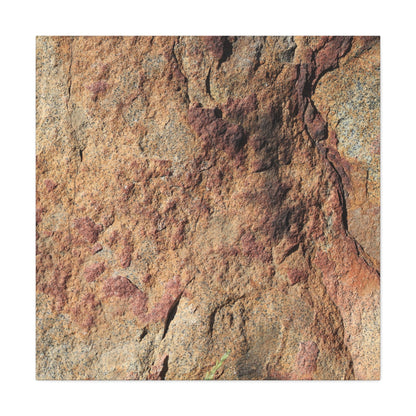 Lithic Veins of Ember - Unique Frameless Canvas Wall Art - Art By Earth