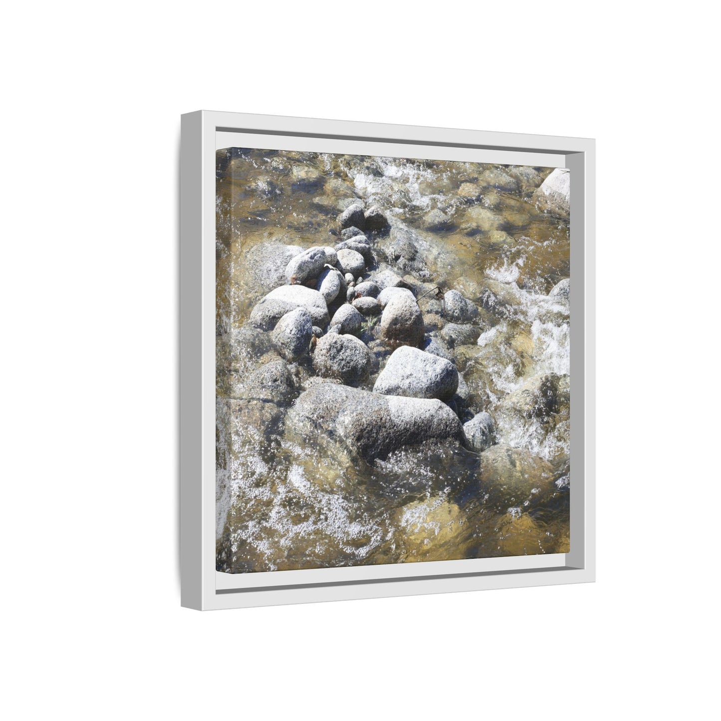 Mountain Stream Flow - Unique Stretched Canvas Wall Art - Art By Earth