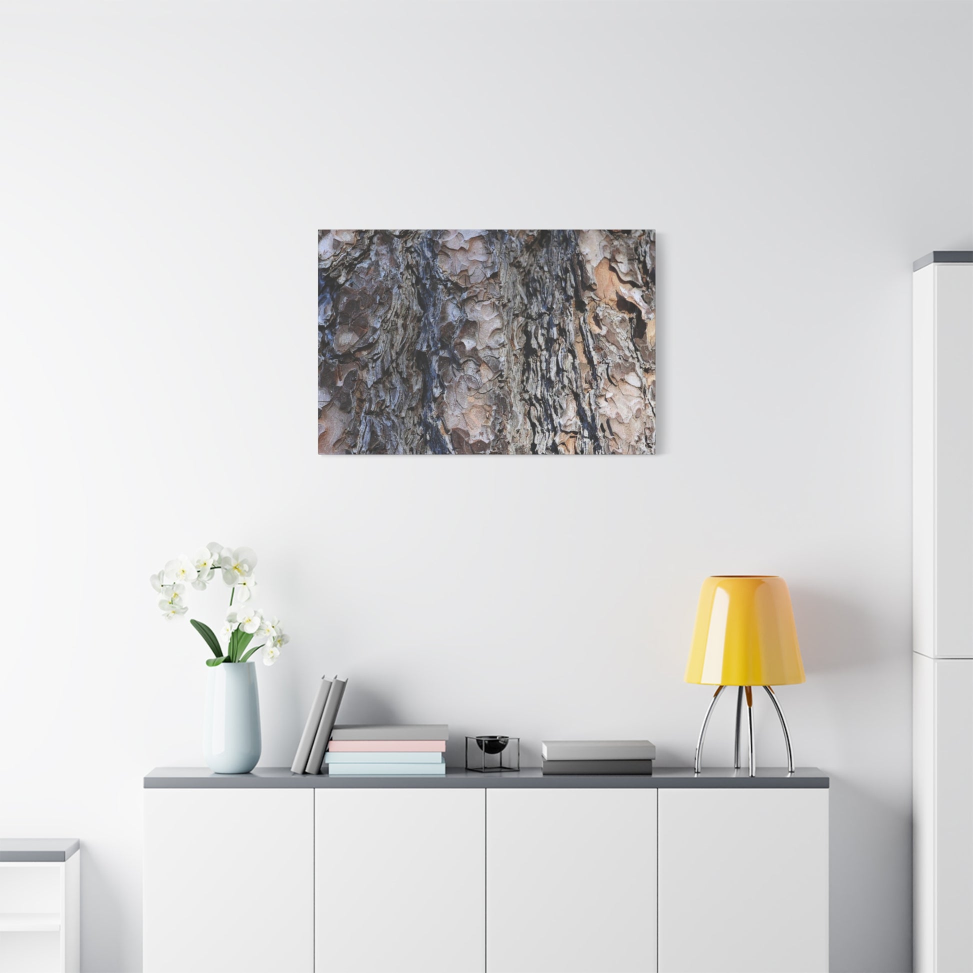 Bark's Rugged Symphony - Unique Frameless Canvas Wall Art - Art By Earth