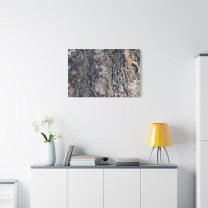 Bark's Rugged Symphony - Unique Frameless Canvas Wall Art - Art By Earth