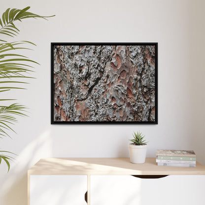 Bark Texture Symphony - Unique Stretched Canvas Wall Art - Art By Earth