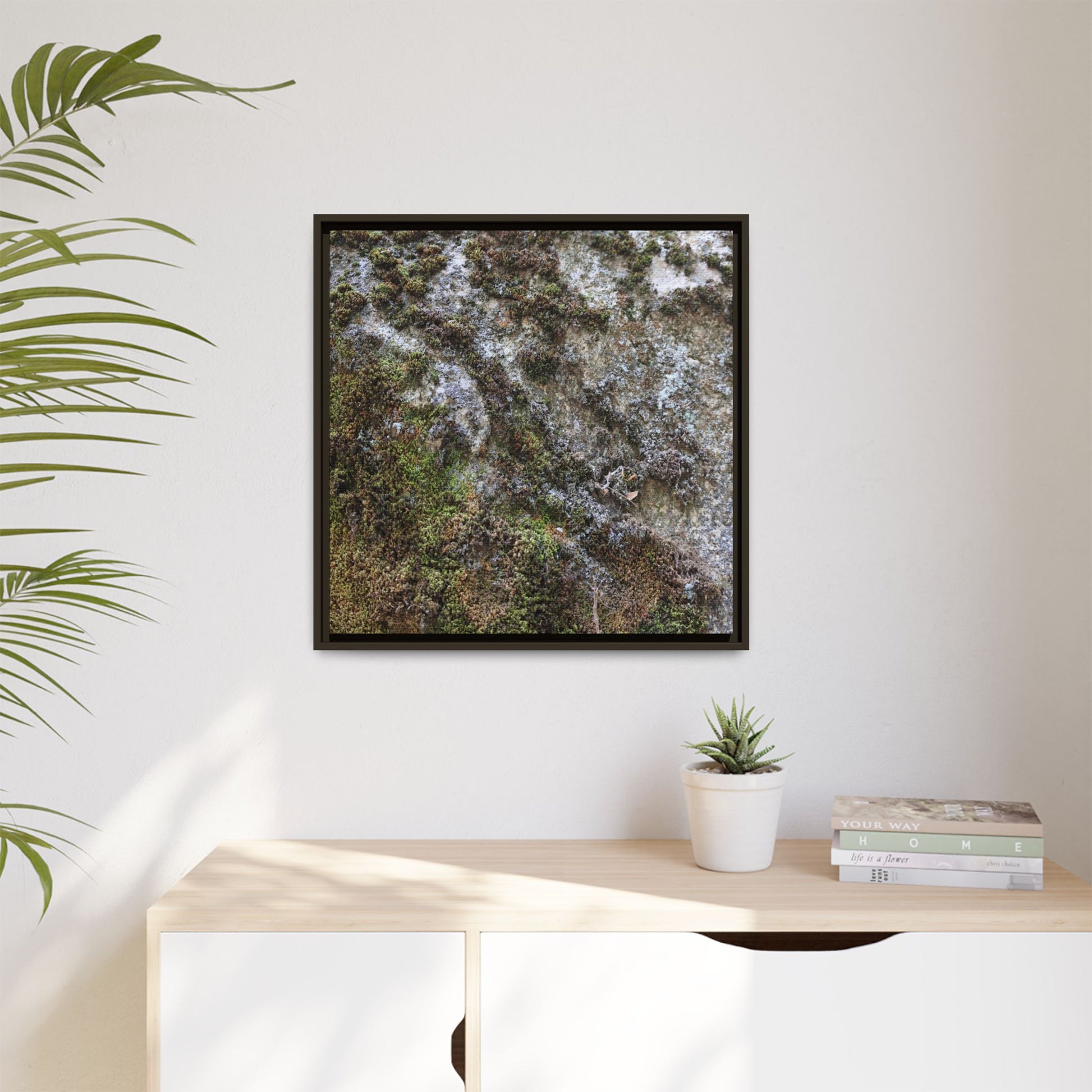 Mossy Whispers - Unique Stretched Canvas Wall Art - Art By Earth