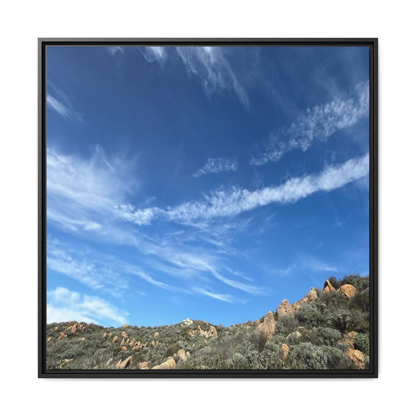 Arid Landscape with Rocky Outcrops - Unique Stretched Canvas Wall Art