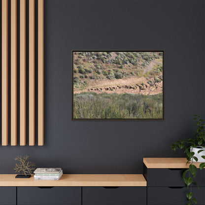 Ancient Dwellings in the Valley - Unique Stretched Canvas Wall Art - Art By Earth