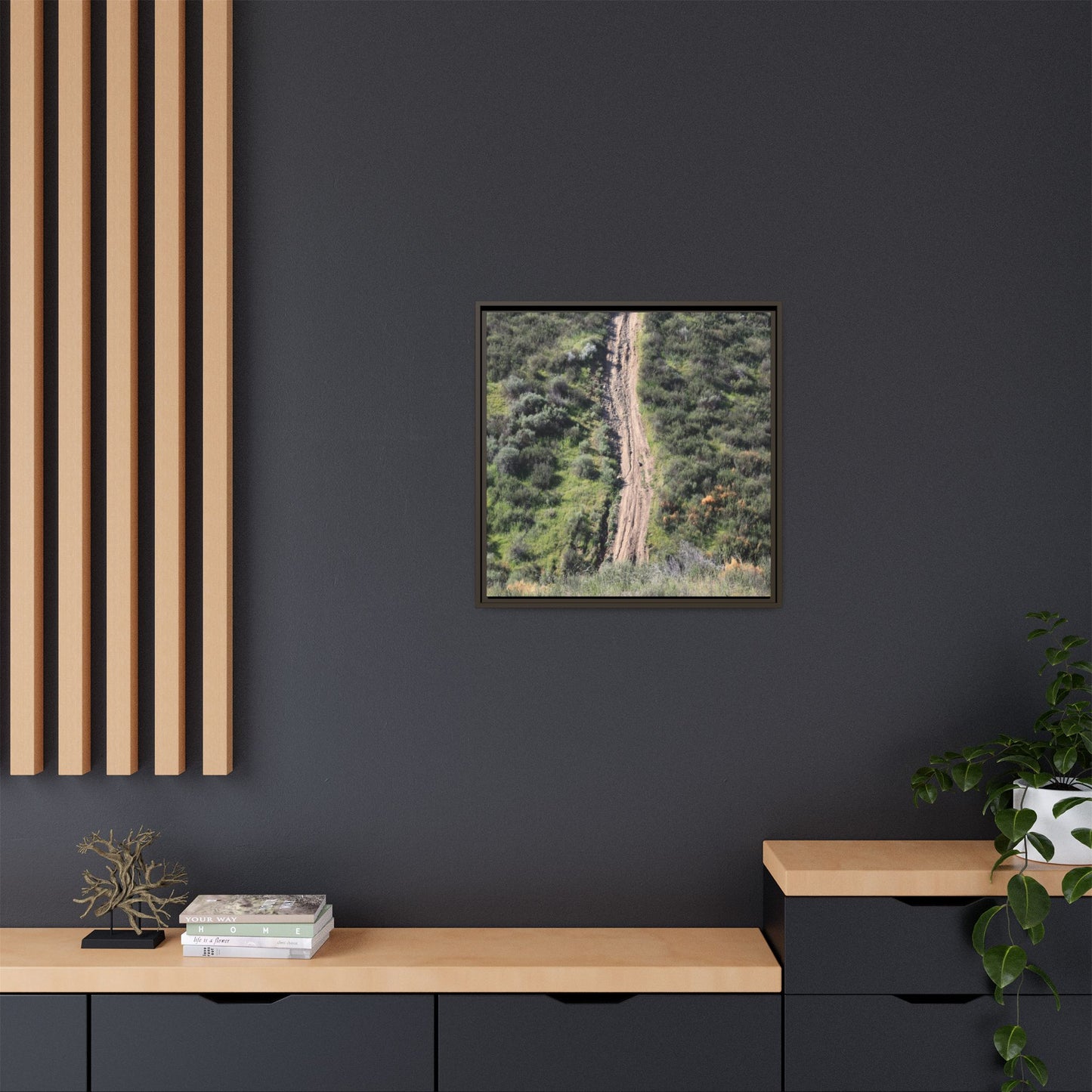 Desert Path Through Sage - Unique Stretched Canvas Wall Art - Art By Earth