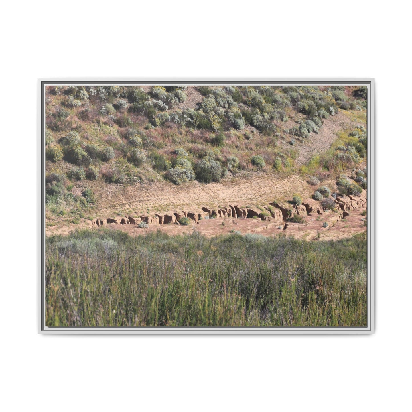 Ancient Dwellings in the Valley - Unique Stretched Canvas Wall Art - Art By Earth