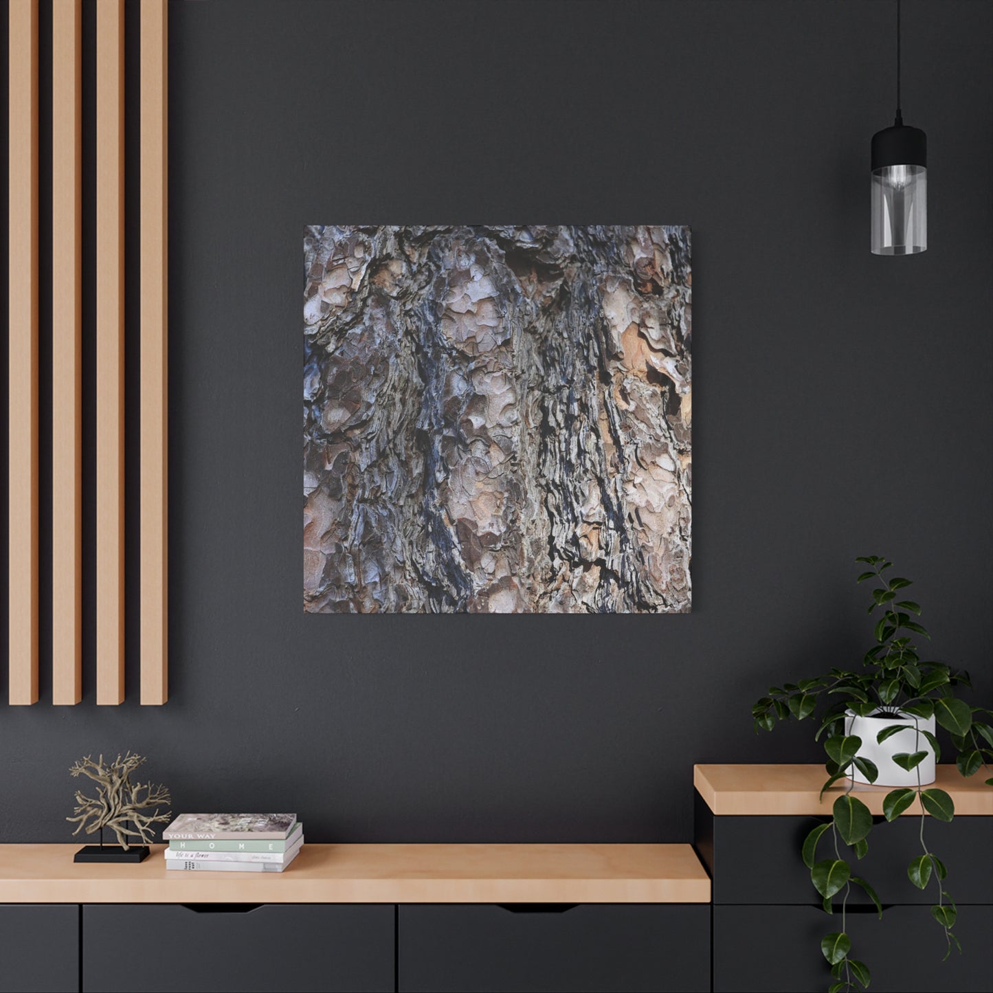 Bark's Rugged Symphony - Unique Frameless Canvas Wall Art - Art By Earth