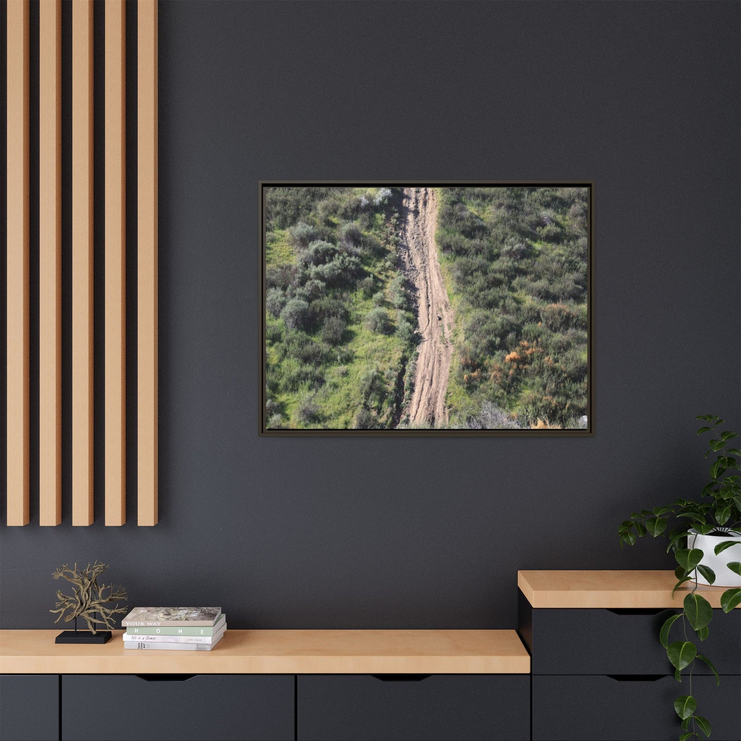 Desert Path Through Sage - Unique Stretched Canvas Wall Art - Art By Earth