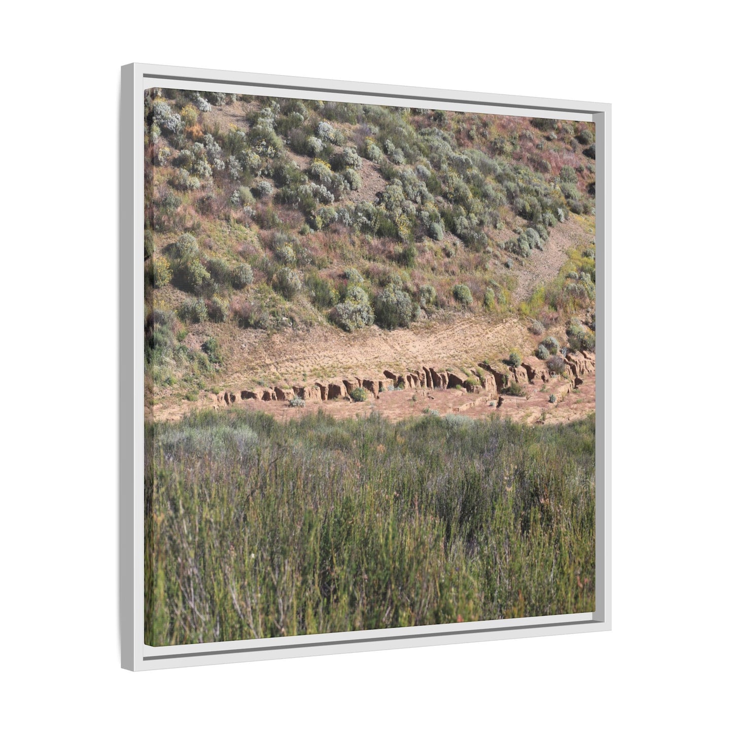 Ancient Dwellings in the Valley - Unique Stretched Canvas Wall Art - Art By Earth