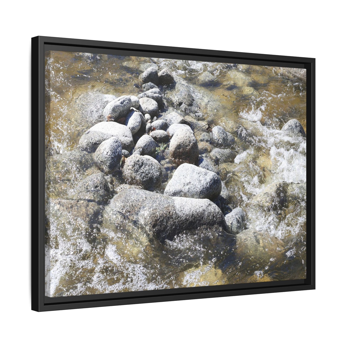 Mountain Stream Flow - Unique Stretched Canvas Wall Art - Art By Earth