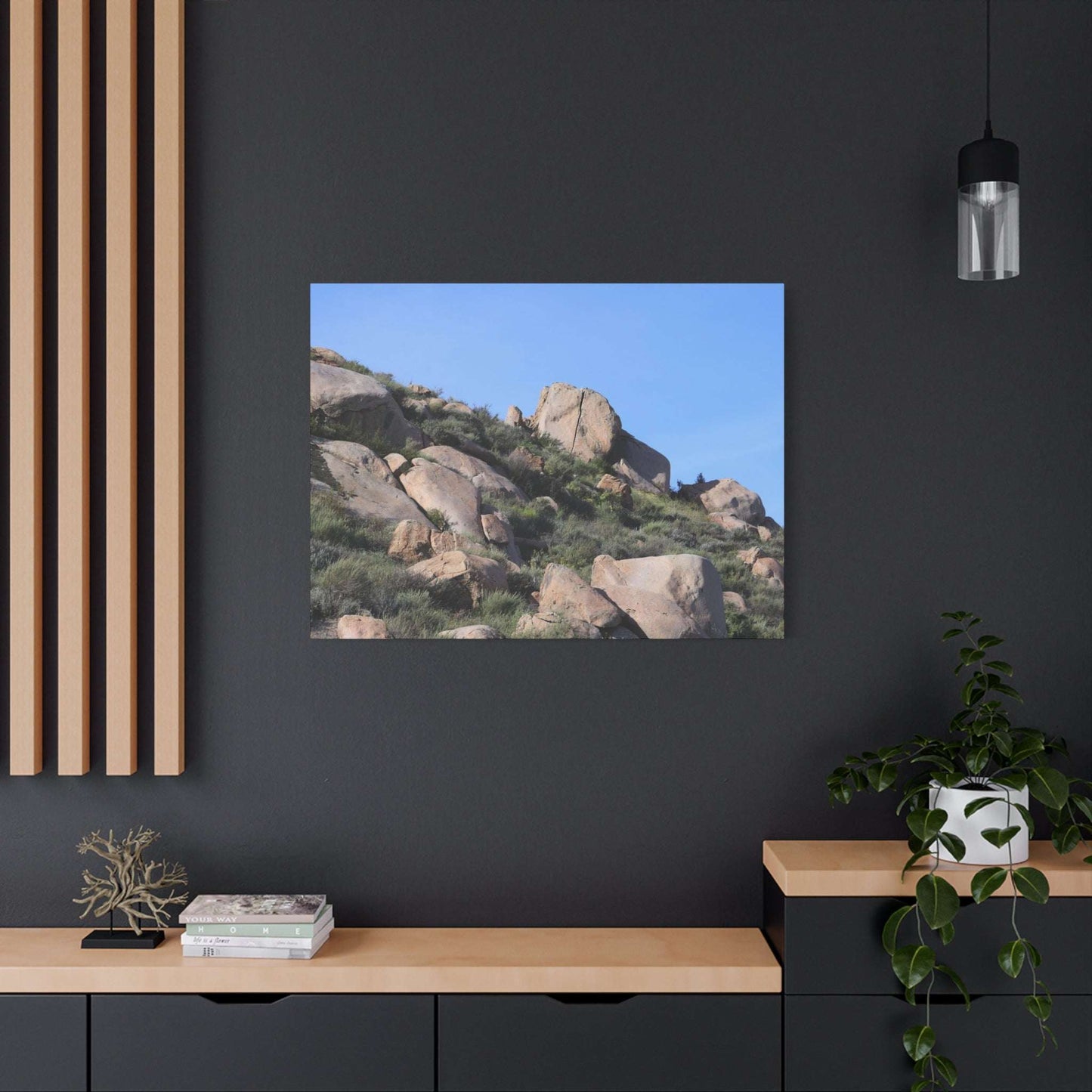 Desert Boulder Formation - Unique Frameless Canvas Wall Art - Art By Earth