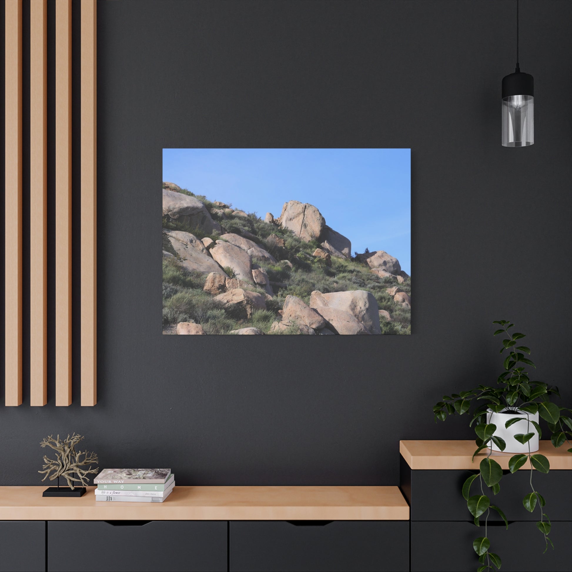 Desert Boulder Formation - Unique Frameless Canvas Wall Art - Art By Earth