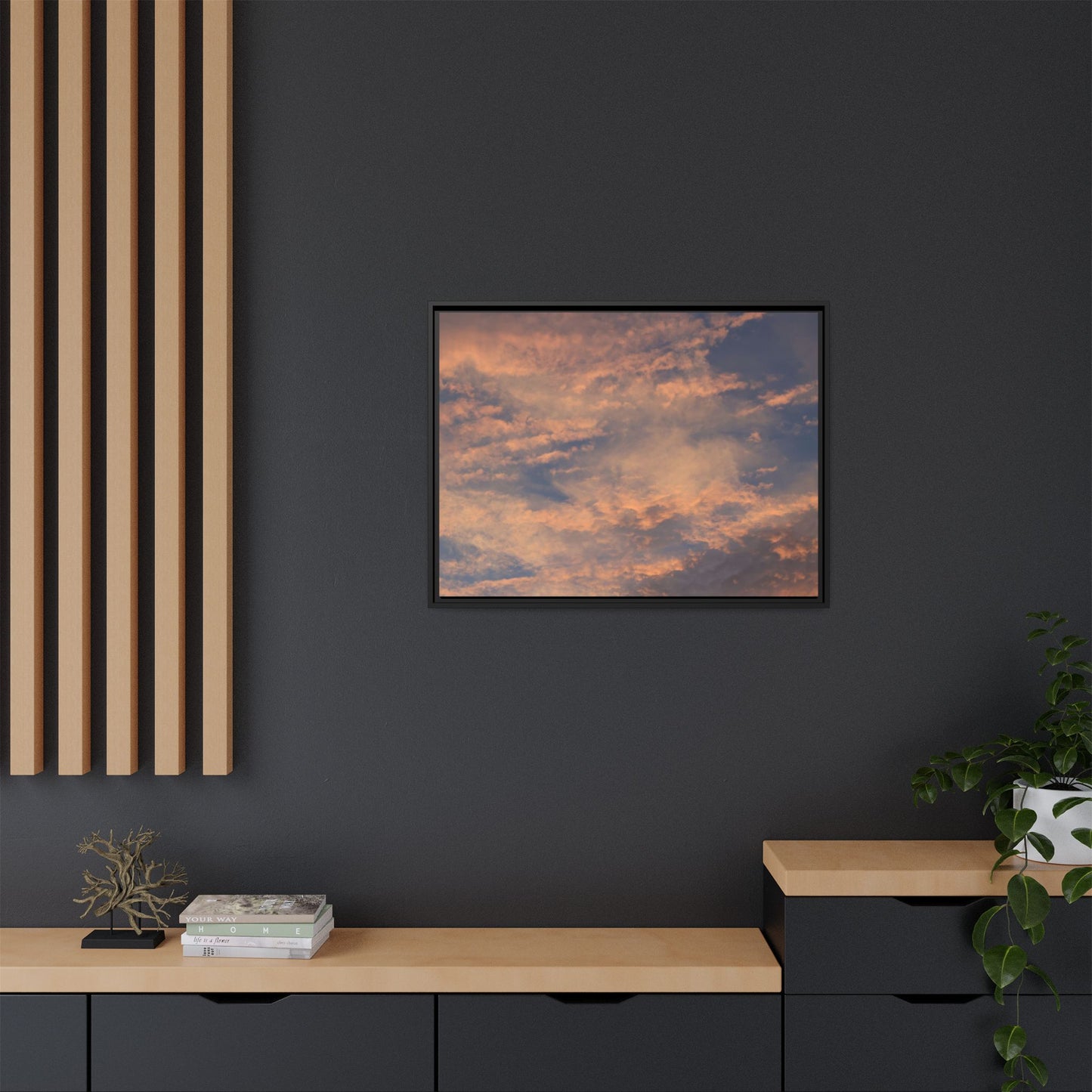 Sunset's Ethereal Canvas - Unique Stretched Canvas Wall Art - Art By Earth