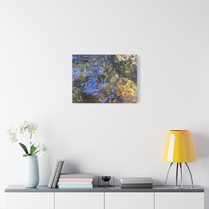 Azure Fragments - Unique Frameless Canvas Wall Art - Art By Earth