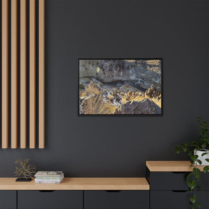 Fractured Landscape at Dawn - Unique Stretched Canvas Wall Art