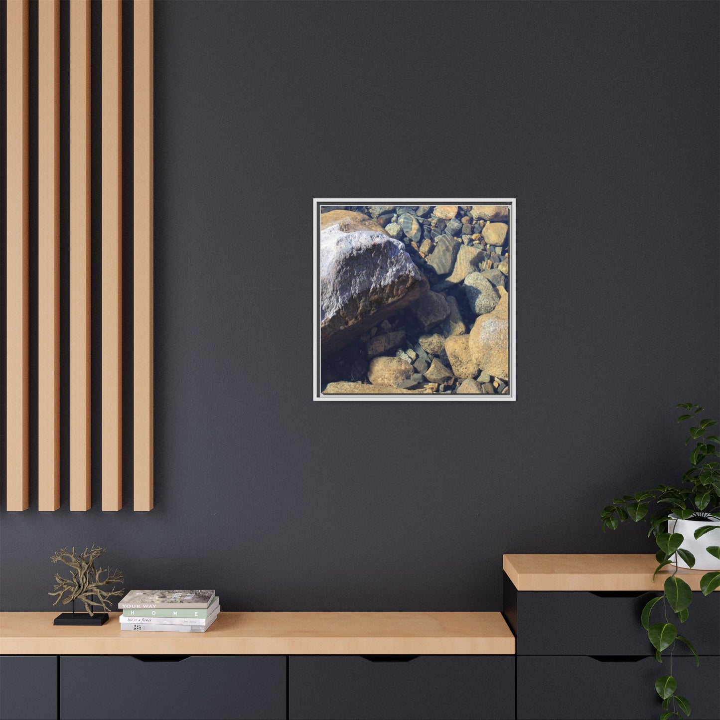 Stone Sanctuary - Unique Stretched Canvas Wall Art