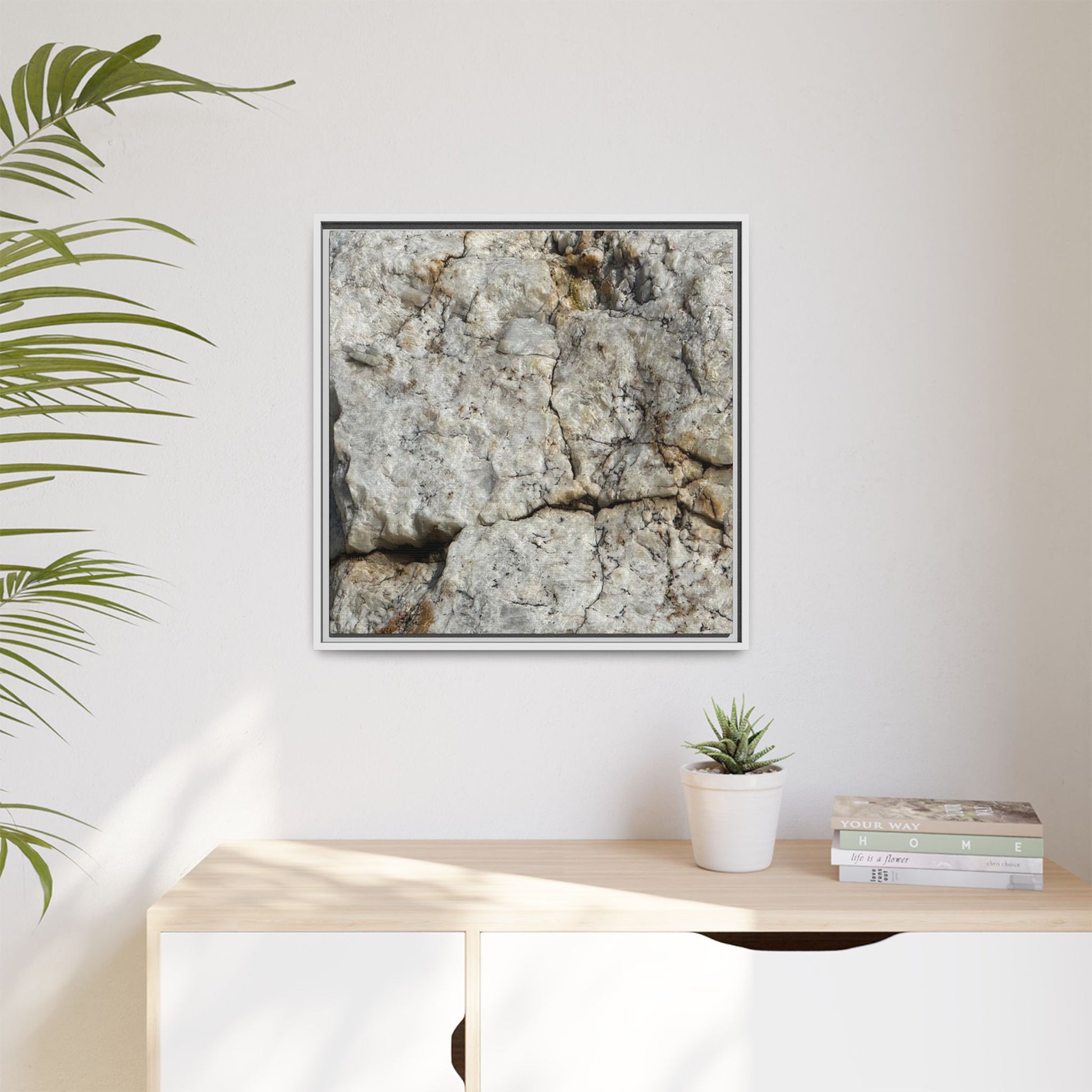 Weathered Limestone Formation - Unique Stretched Canvas Wall Art - Art By Earth