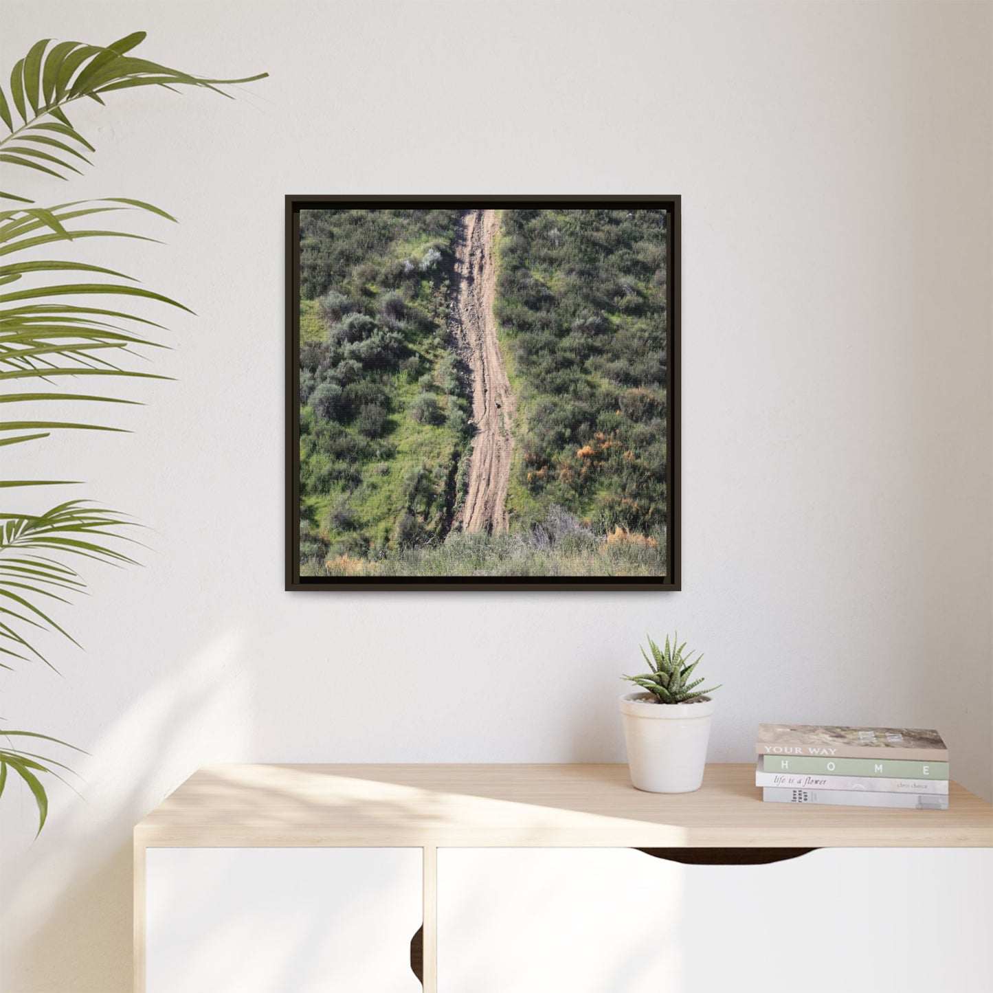 Desert Path Through Sage - Unique Stretched Canvas Wall Art - Art By Earth