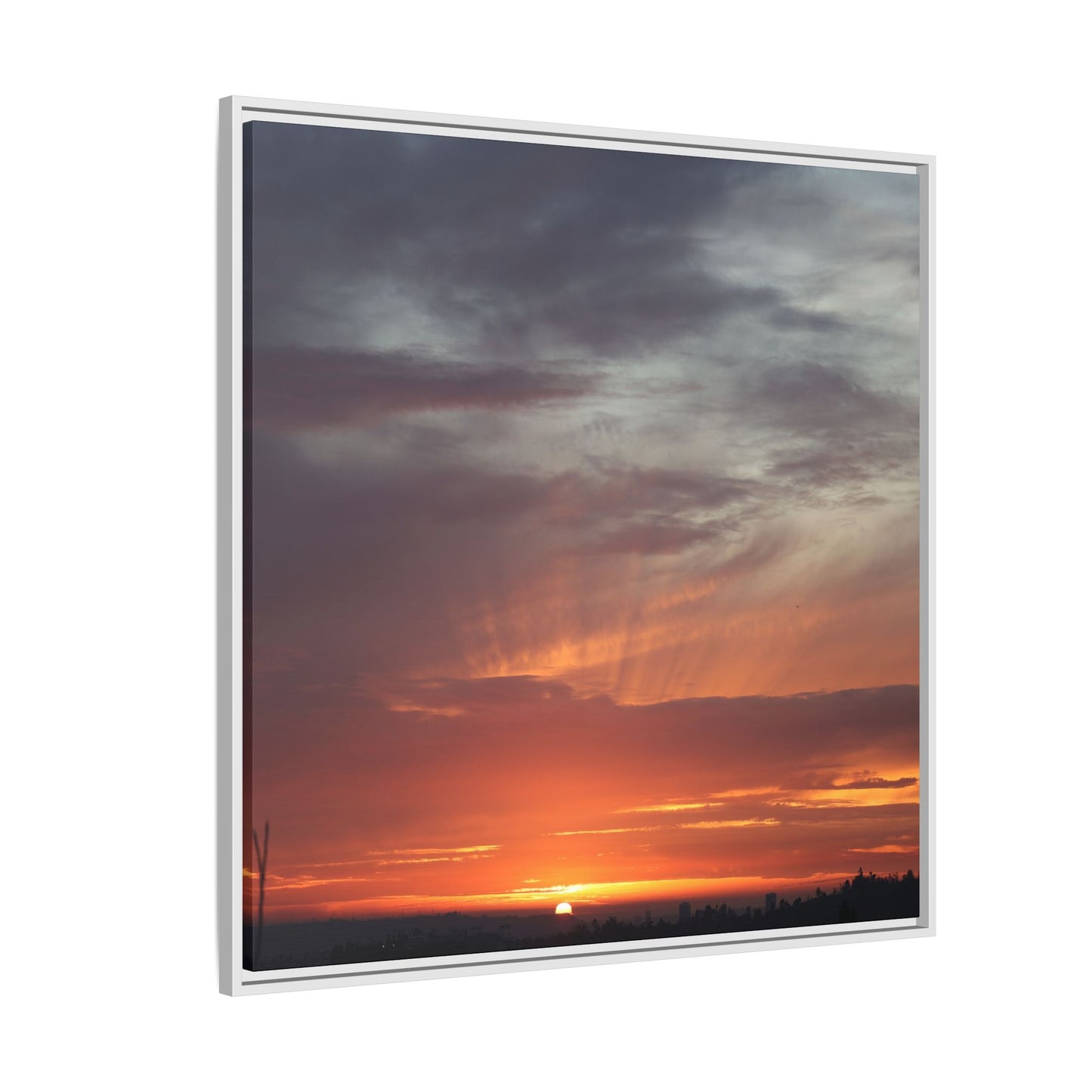 Fiery Horizon - Unique Stretched Canvas Wall Art - Art By Earth