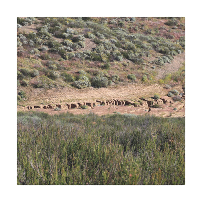 Ancient Dwellings in the Desert Valley - Unique Frameless Canvas Wall Art - Art By Earth
