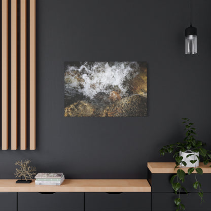 Stone and Surge - Unique Frameless Canvas Wall Art - Art By Earth