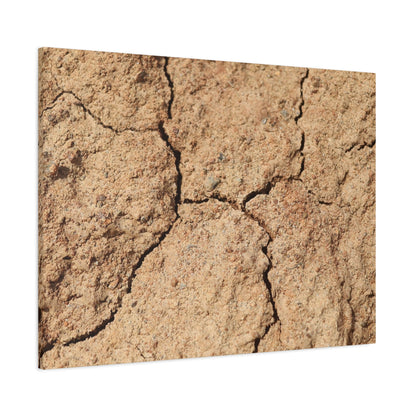 Cracked Earth's Lament - Unique Frameless Canvas Wall Art - Art By Earth