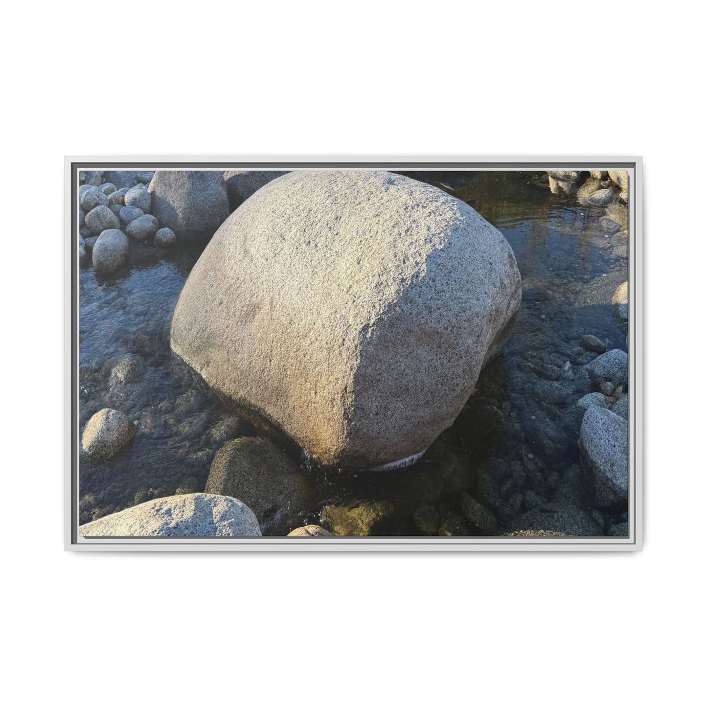 Rocky Riverbed - Unique Stretched Canvas Wall Art - Art By Earth