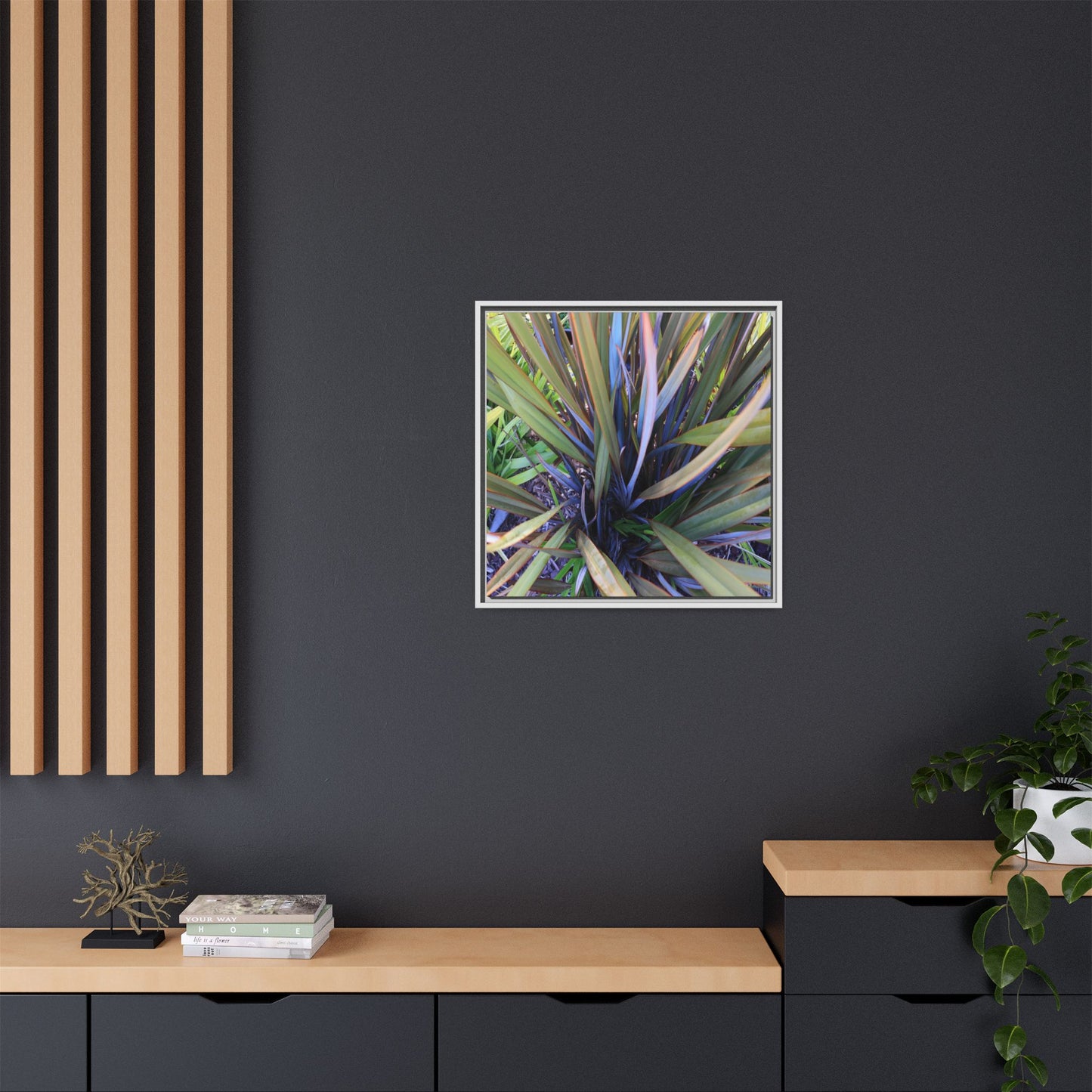 Radiant Leaves - Unique Stretched Canvas Wall Art - Art By Earth