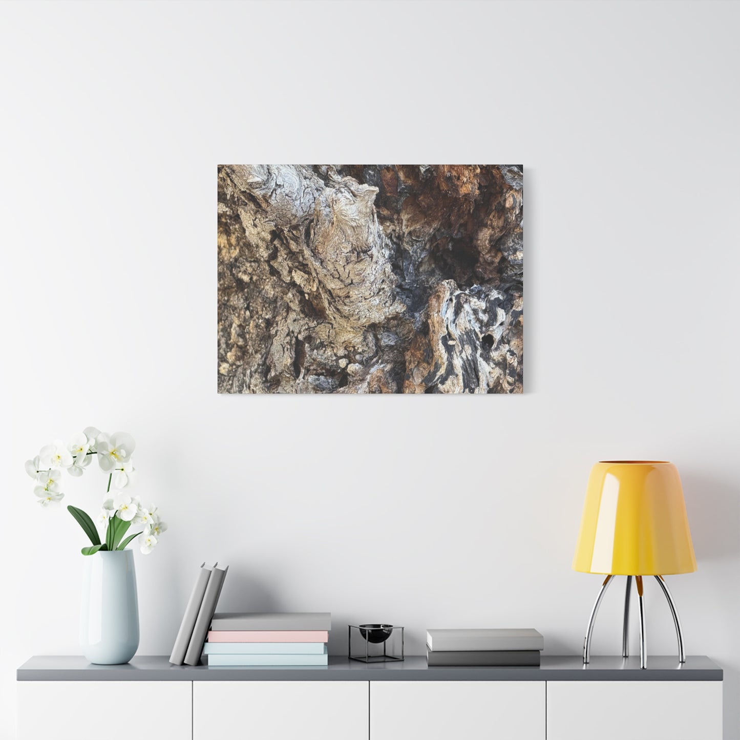 Weathered Bark Texture - Unique Frameless Canvas Wall Art - Art By Earth