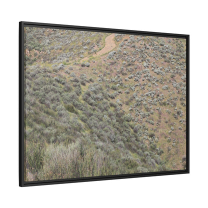 Arid Landscape with Winding Path - Unique Stretched Canvas Wall Art - Art By Earth