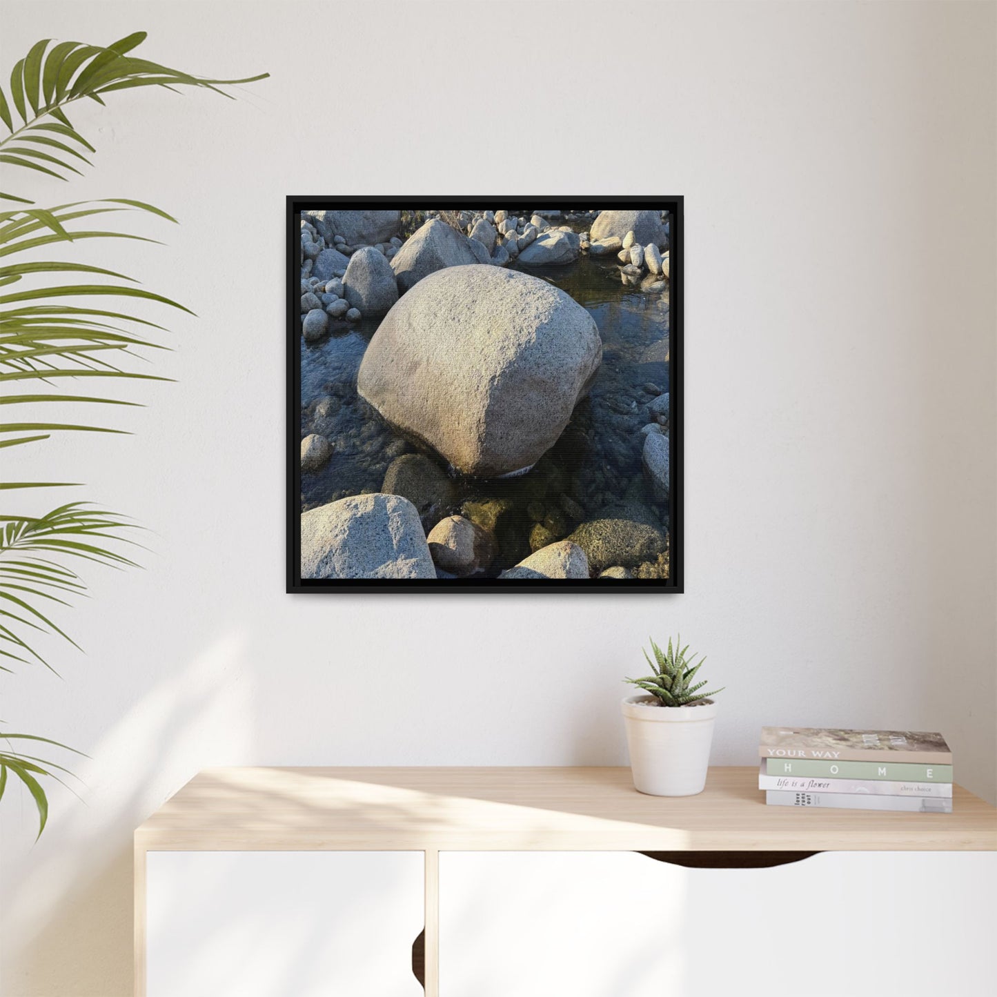Rocky Riverbed - Unique Stretched Canvas Wall Art - Art By Earth