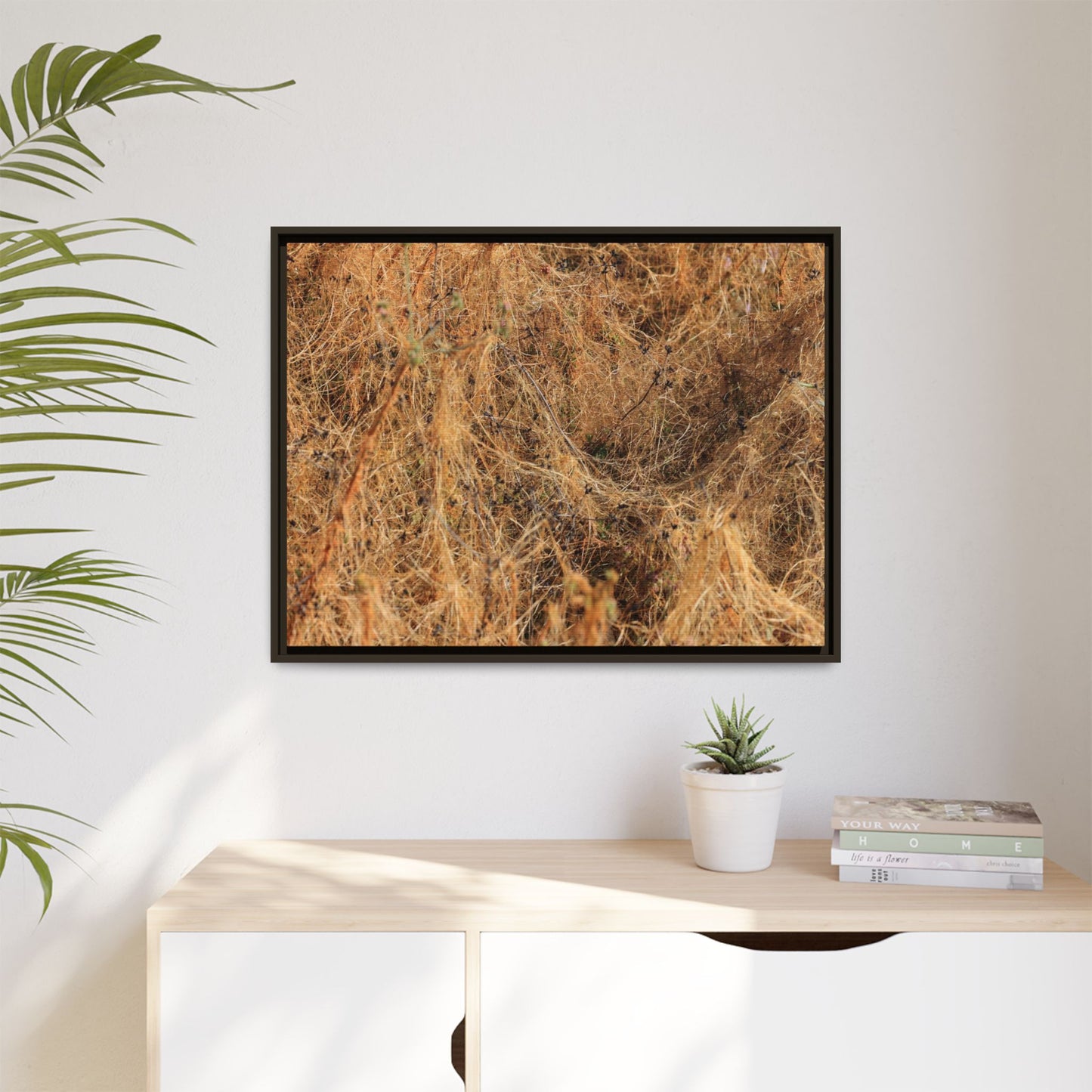 Dried Vegetation Study - Unique Stretched Canvas Wall Art - Art By Earth