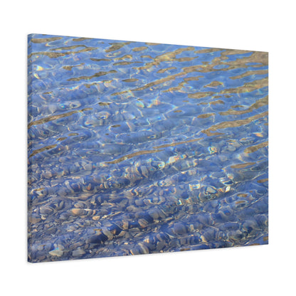 Ripples of Azure - Unique Frameless Canvas Wall Art