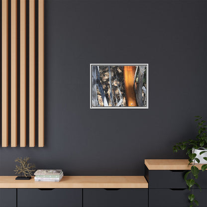 Burnt Trees and Golden Trunk - Unique Stretched Canvas Wall Art